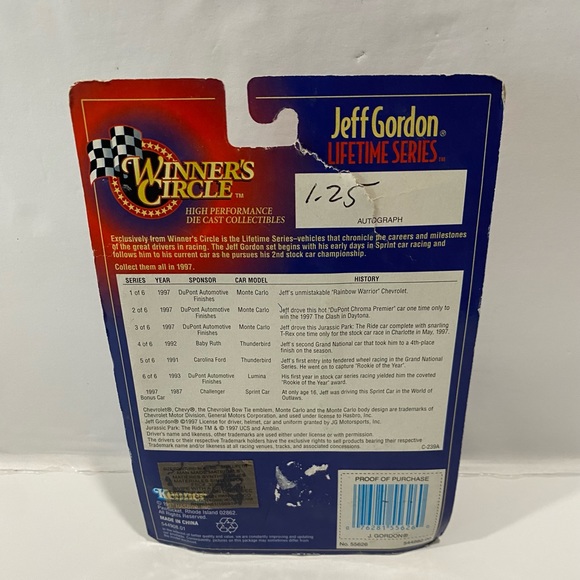 1997 Winners Circle NASCAR Lumina #24 Dupont Jeff Gordon Rookie Of The Year 1993 - Picture 2 of 2